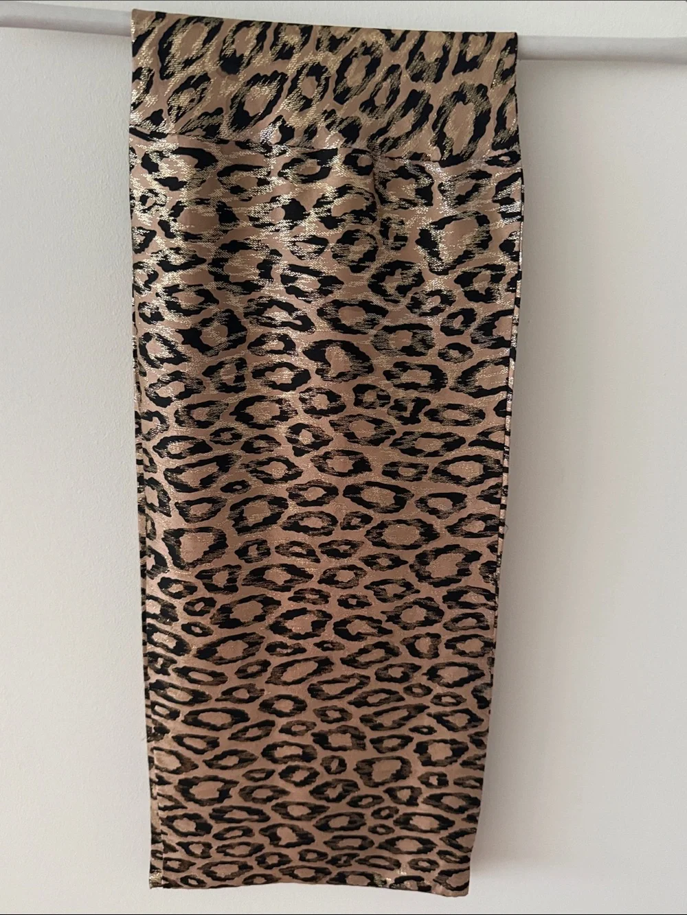 Custom Made Pink & black Leopard Print Double Sided Oblong Silk Scarf.